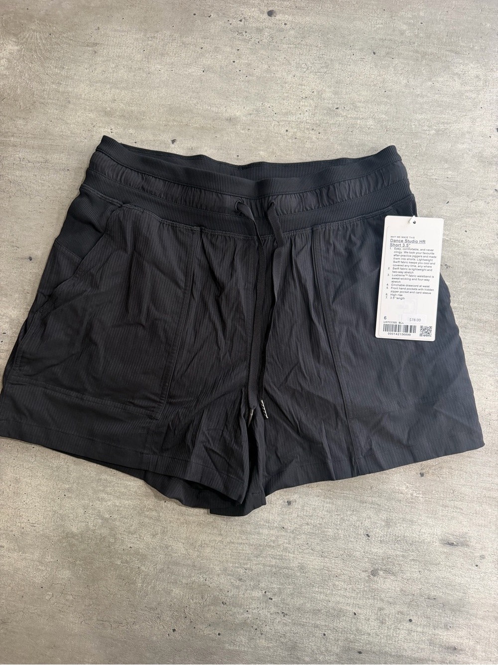 Women's Black Drawstring Shorts
